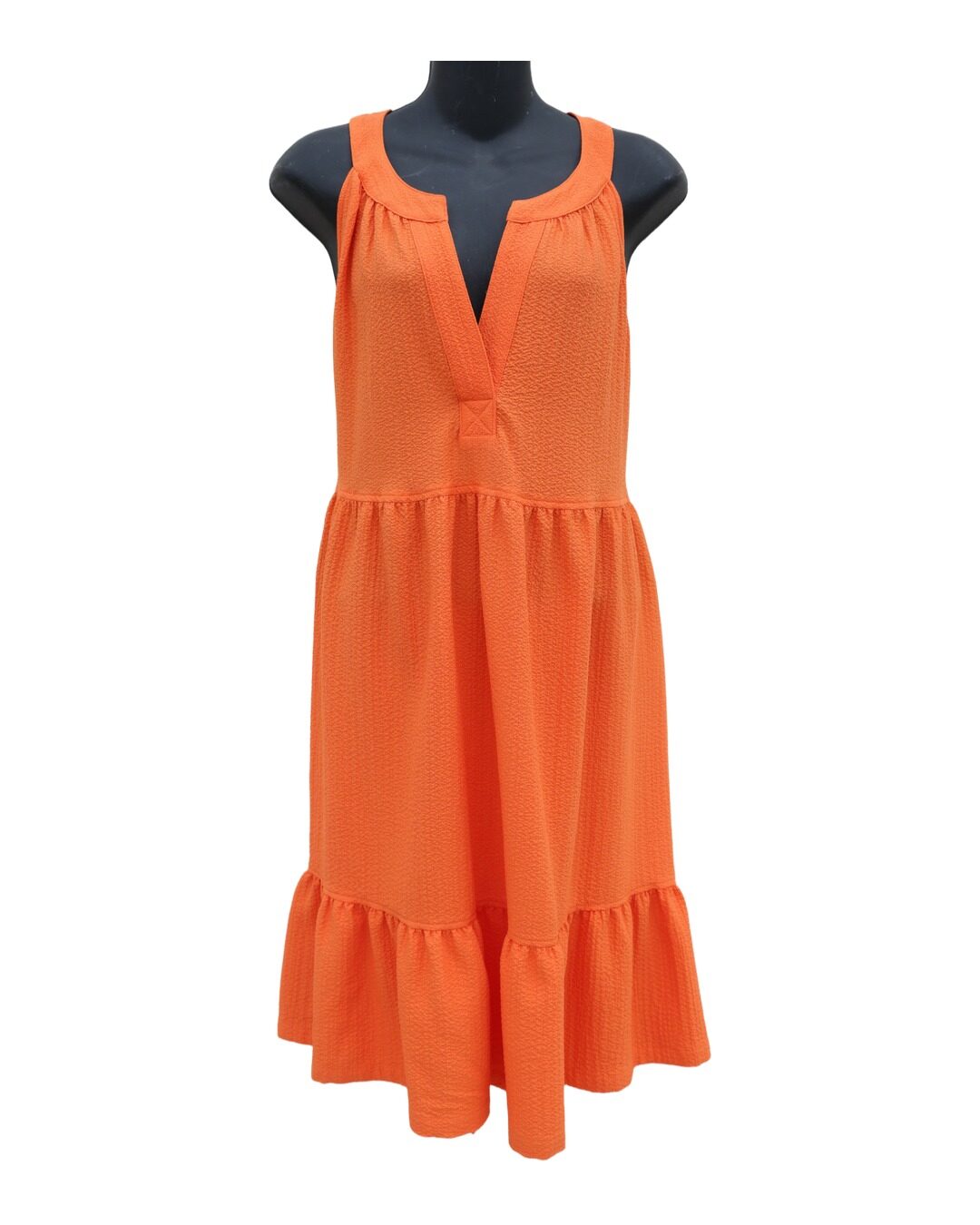 Vestido Naranja Texturizado — Calvin Klein