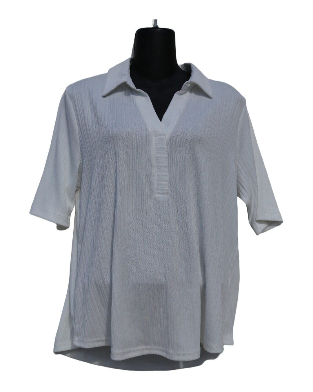 Blusa Polo Texturizada Blanca — Modern Works