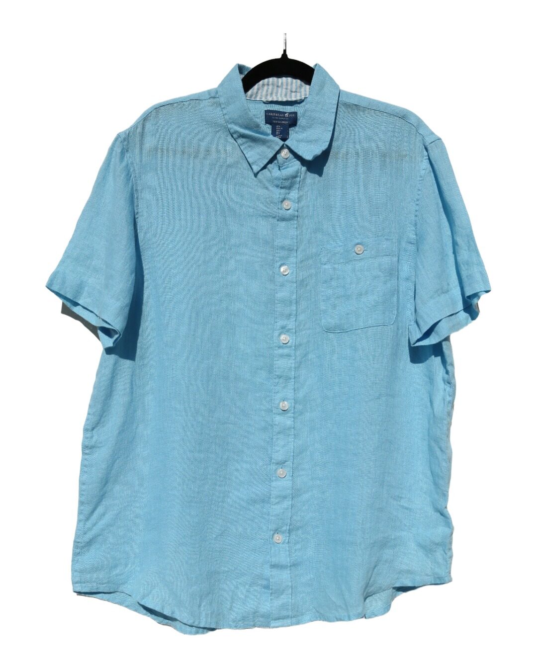Camisa Lino Azul — Caribbean Joe