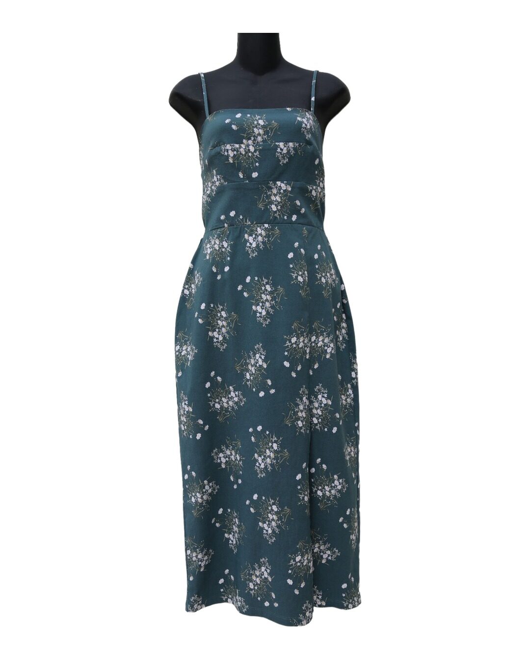 Vestido Midi Verde Floral — Trixxi