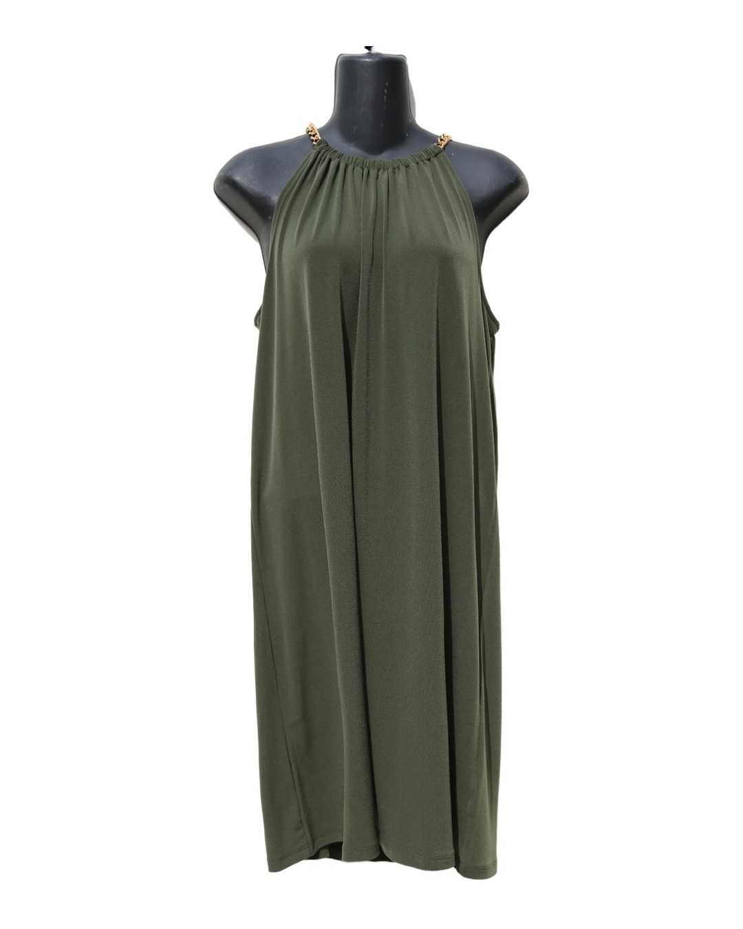 Vestido Halter Olivo — Michael Kors