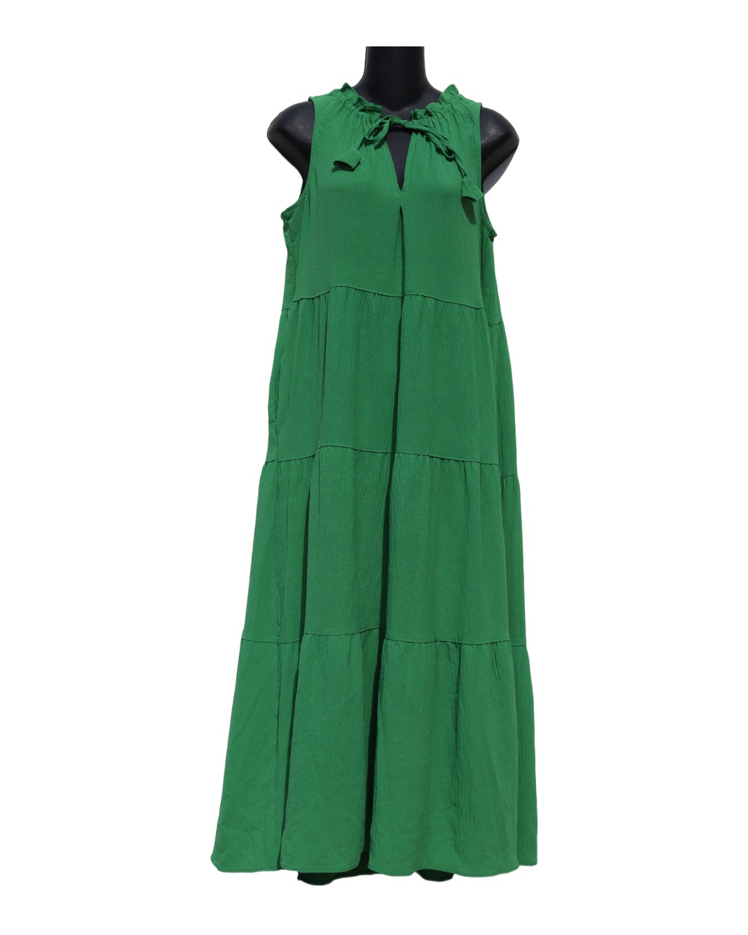 Vestido Verde Esmeralda Tiered — MAX STUDIO