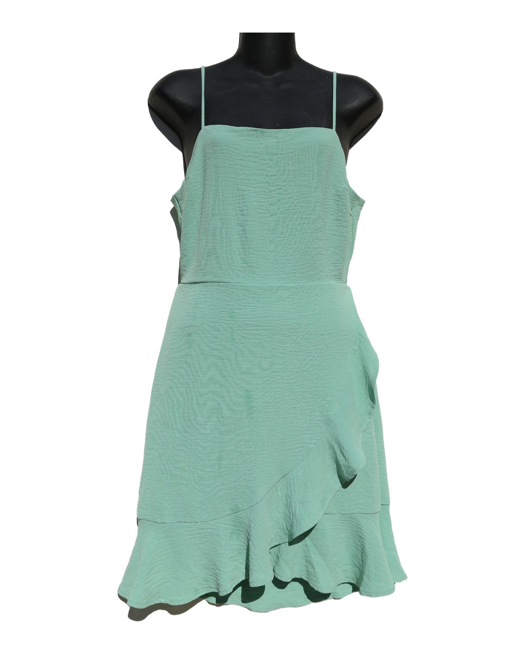Vestido Menta con Volante — Monteau Los Angeles